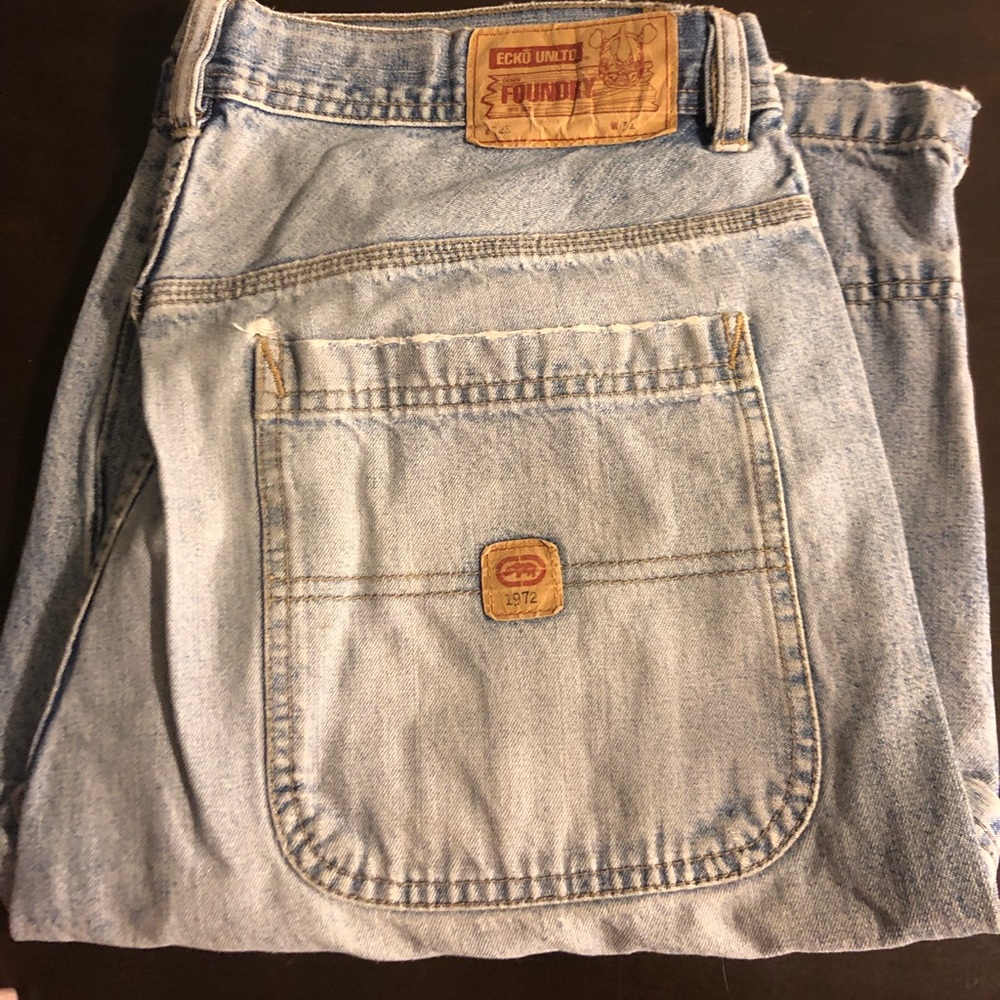 Mens ecko unltd 5 pocket denim shorts